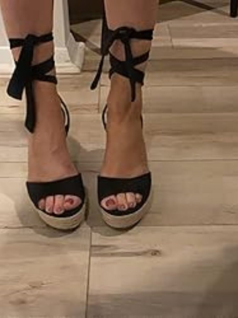 Womens Espadrilles Wedges Sandals Heels Open Toe Tie Lace Up Platform Ankle Stra